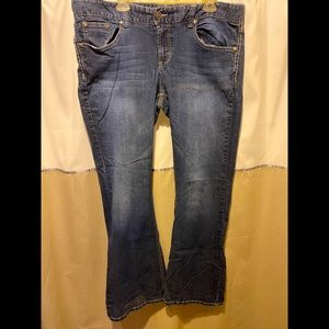 Maurices bootcut jeans, size 20W long, lightweight and well-loved.